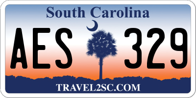 SC license plate AES329
