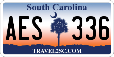 SC license plate AES336