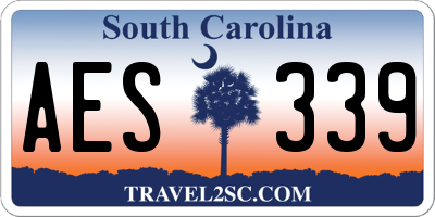 SC license plate AES339