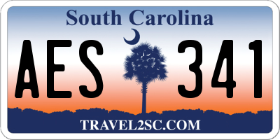 SC license plate AES341