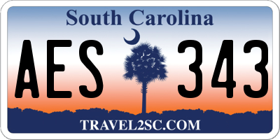 SC license plate AES343