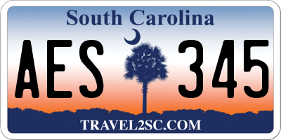 SC license plate AES345
