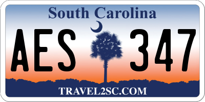 SC license plate AES347