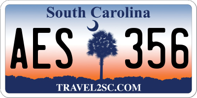 SC license plate AES356