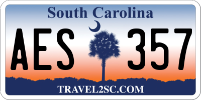 SC license plate AES357
