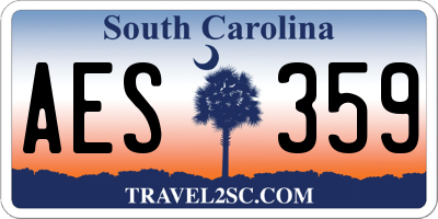 SC license plate AES359
