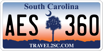 SC license plate AES360