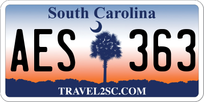SC license plate AES363