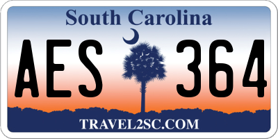 SC license plate AES364