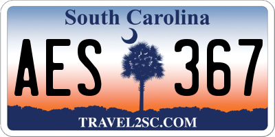 SC license plate AES367