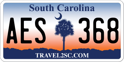 SC license plate AES368