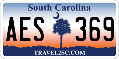 SC license plate AES369