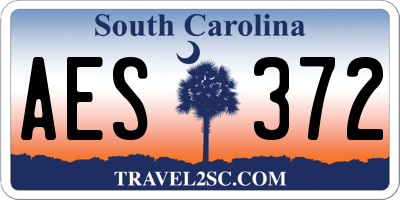 SC license plate AES372