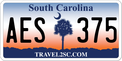 SC license plate AES375