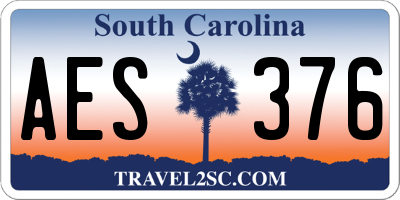 SC license plate AES376