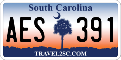 SC license plate AES391