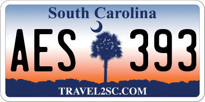 SC license plate AES393