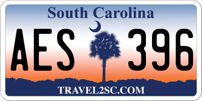 SC license plate AES396