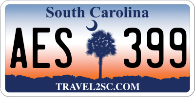 SC license plate AES399