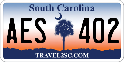 SC license plate AES402