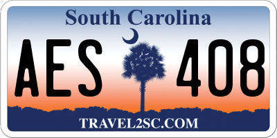 SC license plate AES408