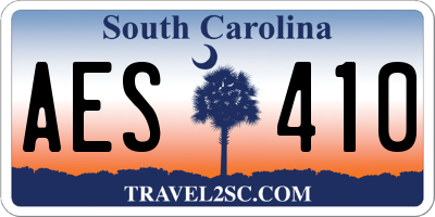 SC license plate AES410