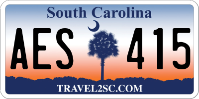 SC license plate AES415