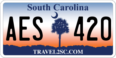 SC license plate AES420