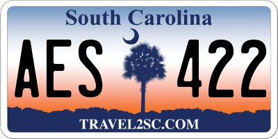 SC license plate AES422
