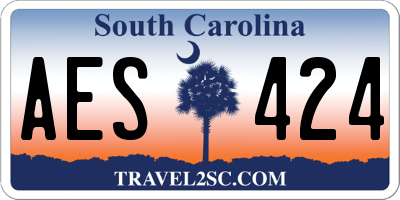 SC license plate AES424