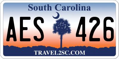 SC license plate AES426