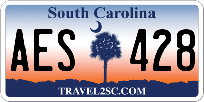 SC license plate AES428