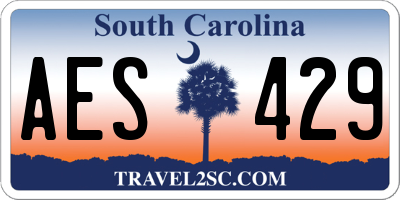 SC license plate AES429