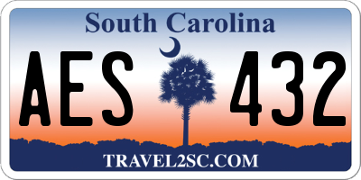SC license plate AES432