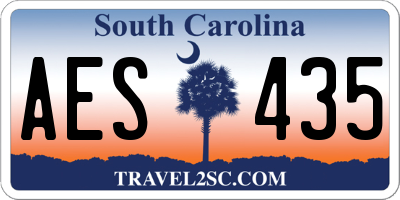 SC license plate AES435