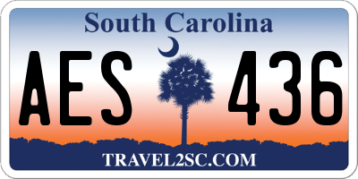 SC license plate AES436