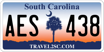 SC license plate AES438