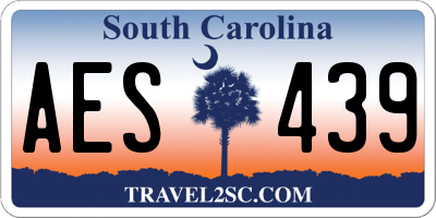 SC license plate AES439