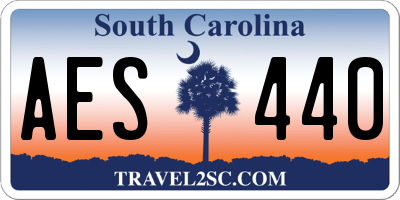 SC license plate AES440