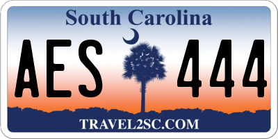 SC license plate AES444