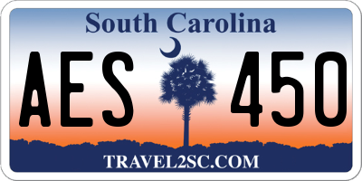 SC license plate AES450