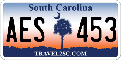 SC license plate AES453