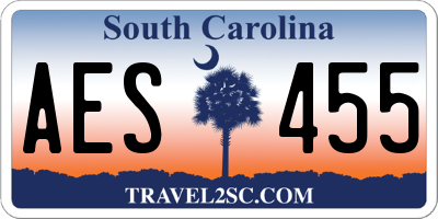 SC license plate AES455