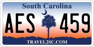 SC license plate AES459
