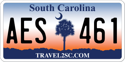 SC license plate AES461