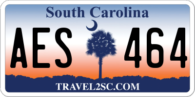 SC license plate AES464