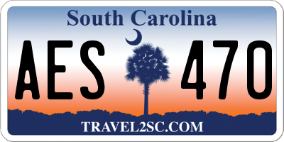 SC license plate AES470