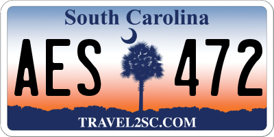 SC license plate AES472