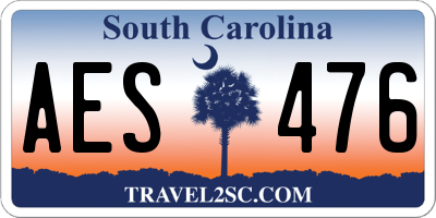SC license plate AES476
