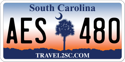 SC license plate AES480